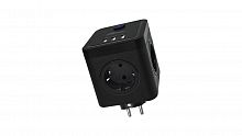 Сетевой фильтр RITMIX RM-043 Black, 4 розетки, 16A, 4000Вт, 3 USB, кнопка питания, с заземлением (1/48) (80003359)