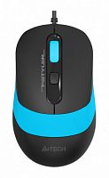 Мышь проводная A4TECH Fstyler FM10 (1600dpi) USB (4but), черный/синий (1/60) (FM10 BLUE)