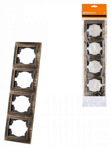 Рамка 4-х постовая вертикальная старинная бронза с/у, "Лама" (1/12) TDM (SQ1815-0781) Рамка 4-х постовая вертикальная старинная бронза с/у, "Лама" (1/12) TDM (SQ1815-0781)