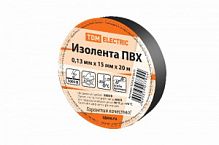 Изолента ПВХ 0,13*15мм Черная 20м TDM (1/10/240) (SQ0526-0016)