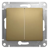 Механизм переключателя проходного 2-кл. С/У GLOSSA 10А IP20 (сх. 6/2) 10AX титан Systeme Electric GSL000465 (1/20/160)