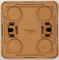 Розетка 1-м О/У ЭТЮД Дача 16А IP20 250В с заземл. защ. шторки бук Systeme Electric PA16-004T (1/17/136)