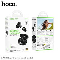 Наушники внутриканальные HOCO EW203 Jinny, пластик, bluetooth 5.4, микрофон, цвет: чёрный (1/11/110) (6942007645027)