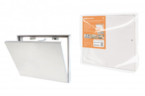 Люк под плитку, алюминиевый, съемный, нажимной, ограничитель-цепочка, 500х300, TDM (1/1) (SQ1807-0609)