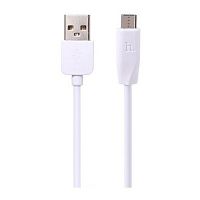 Кабель USB - микро USB HOCO X1 Rapid, 2.0м, круглый, 2.1A, силикон, цвет: белый (1/30/300) (6957531042686)