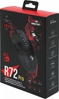 Беспроводная мышь A4TECH Bloody R72 Pro оптическая (26000dpi) USB-C (7but), черный (1/40) (R72 PRO BLACK)