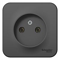 Розетка 1-м О/У BLANCA 16А IP20 250В без заземл. без защ. шторок с изолир. пластиной антрацит Systeme Electric BLNRA000116 (1/18/36)