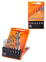 Набор сверл по металлу, 8 шт. (3-4-5-6-7-8-9-10) мм, полир., HSS, ц. хв., пласт. уп., "Рубин" TDM (1/60) (SQ1093-0101)