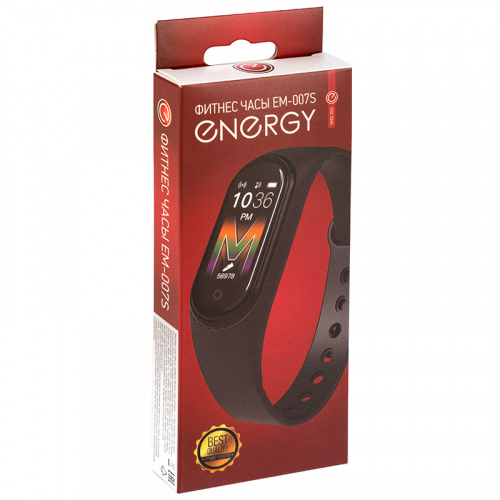 Фитнес часы Energy EM-007S красный браслет (1/100) (103373) фото 3