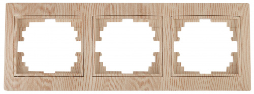 Рамка INTRO на 3 поста гор., скрытой установки, Plano, сосна (1/14/280/2800) (Б0030101) фото 7