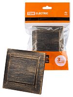 Кнопка звонковая 6А старинная бронза с/у, "Лама" (1/10) TDM (SQ1815-0768)