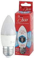 Лампа светодиодная ЭРА RED LINE ECO LED B35-8W-840-E27 E27 / Е27 8Вт свеча нейтральный белый свет (1/100) (Б0030021)