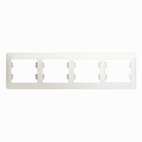 Рамка 4-м GLOSSA горизонт. перламутр Systeme Electric GSL000604 (1/5/20)