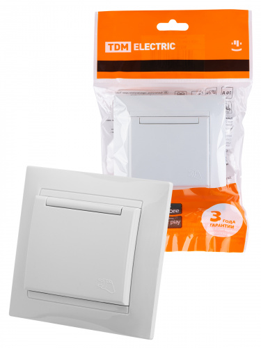 Розетка 2П+З 16А 250В IP44 с крышкой белая , с/у, "Лама" (10/120) TDM (SQ1815-0026) Розетка 2П+З 16А 250В IP44 с крышкой белая , с/у, "Лама" (10/120) TDM (SQ1815-0026)