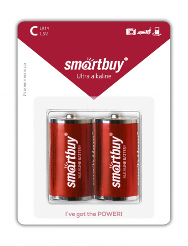 Элемент питания SMARTBUY  LR14  BL2   (12/192)													 (SBBA-C02B)
