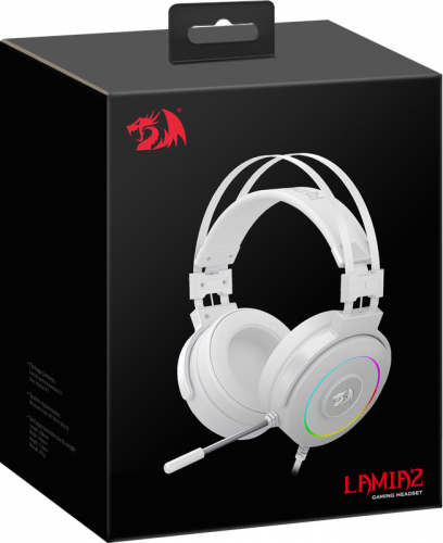 Гарнитура игровая REDRAGON Lamia 2 RGB, звук 7.1, USB, белые (1/10) (77885) фото 2