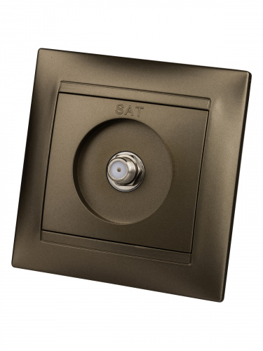 Розетка SAT (F-разъем) 0-2400МГц бронза "Лама" (10/120) TDM (SQ1815-0721) фото 5 Розетка SAT (F-разъем) 0-2400МГц бронза "Лама" (10/120) TDM (SQ1815-0721) фото 5