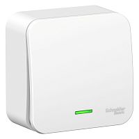 Переключатель проходной 1-кл. О/У BLANCA 10А IP20 (сх. 6) 250В с подсветкой с изолир. пластиной бел. Systeme Electric BLNVA106111 (1/15/90)