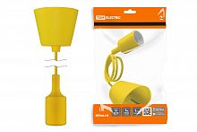 Патрон TDM пластиковый Е27 с подвесом 1 м, желтый (1/60) (SQ0335-0065)