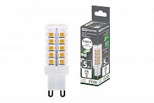 Лампа светодиодная TDM G9-5 Вт-230 В-6500 К, SMD, 16x49 мм (1/20/500) (SQ0340-0224)