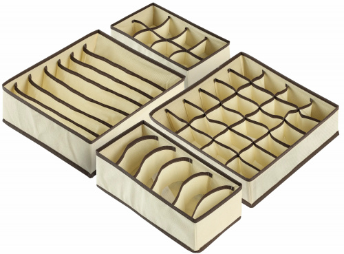 Набор органайзеров DEFENDER HOME Violetta 4 бежевый, 32*32*10x2/32*16*10x2 (1/20) (GS539) Набор органайзеров DEFENDER HOME Violetta 4 бежевый, 32*32*10x2/32*16*10x2 (1/20) (GS539)