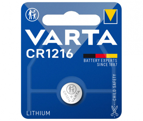 Элемент питания VARTA  CR 1216 Electronics (1 бл)  (1/10/100) (06216101401) Элемент питания VARTA  CR 1216 Electronics (1 бл)  (1/10/100) (06216101401)
