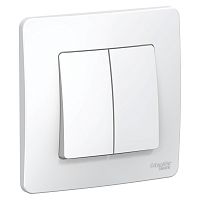 Переключатель проходной 2-кл. С/У BLANCA 10А IP20 (сх. 6+6) 250В бел. Systeme Electric BLNVS106601 (1/10/60)