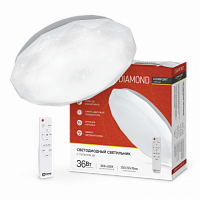 Светильник светодиодный COMFORT DIAMOND 36Вт 230В 3000-6500K 2900Лм 350x90мм с пультом ДУ IN HOME (1/5) (4690612035031)