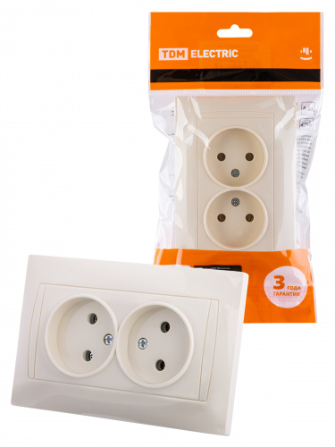 Розетка двойная 2П 10А 250В сл. кость , с/у, "Лама" (7/84) TDM (SQ1815-0124) Розетка двойная 2П 10А 250В сл. кость , с/у, "Лама" (7/84) TDM (SQ1815-0124)