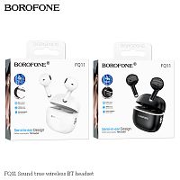 Наушники внутриканальные Borofone FQ11 Sound, пластик, микрофон, bluetooth 5.4, цвет: белый (1/14/84) (6941991121456)
