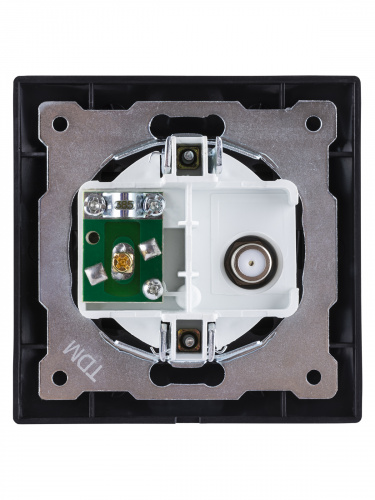 Розетка TV ("мама") + SAT (F-разъем) 0-2400МГц графит , с/у, "Лама" (10/120) TDM (SQ1815-0620) фото 3 Розетка TV ("мама") + SAT (F-разъем) 0-2400МГц графит , с/у, "Лама" (10/120) TDM (SQ1815-0620) фото 3