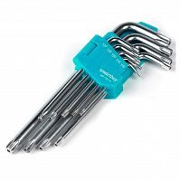 Набор ключей SMARTBUY TORX c отверст. 9шт, длинные TORX:10,15,20,25,27,30,40,50, CR-V (1/48) (SBT-TSL-9)