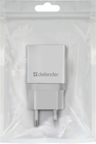 Блок питания сетевой 1 USB DEFENDER EPA-10, белый, 5V/2.1А, пакет (1/50) (83549) фото 2