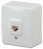 Розетка ЭРА серии Эксперт телефонная RJ11 ОУ IP20 белый (16/160/3200) (Б0020727)