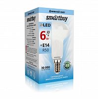 Лампа светодиодная SMARTBUY R50 6Вт 220V 4000K E14 (рефлекторная, нейтральный свет) (10/100) (SBL-R50-06-40K-E14-A)