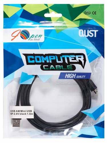 Кабель USB 2.0 A--> mini-B 5P, iOpen, 1.8m <ACU215A-1.8M> (1/75) фото 2