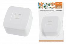 Розетка TФ (RJ-11) открытой установки IP20, белая "Дача" Народная (1/12/120) (SQ1824-0012)