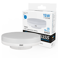 Лампа светодиодная GAUSS Elementary GX53 15W 1140lm 6500K 1/10/100 (83835)