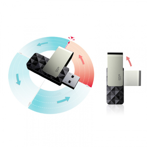 Флеш-накопитель USB 3.0  16GB  Silicon Power  Blaze B30  черный (SP016GBUF3B30V1K) фото 6