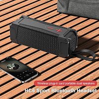 Колонка портативная HOCO HC6, MAGIC, пластик, Bluetooth, водонепроницаемая, FM, TF, AUX, TWS, цвет: чёрный (1/16) (6931474749055)