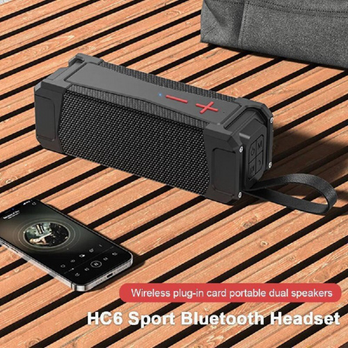 Колонка портативная HOCO HC6, MAGIC, пластик, Bluetooth, водонепроницаемая, FM, TF, AUX, TWS, цвет: чёрный (1/16) (6931474749055)