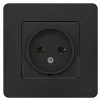 Розетка 1-м С/У BLANCA 16А IP20 250В без заземл. без защ. шторок антрацит Systeme Electric BLNRS000016 (1/10/20)