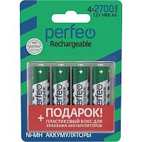 Аккумулятор Perfeo AA2700mAh/4BL+BOX (4/40/240) (PF AA2700/4BL+BOX)