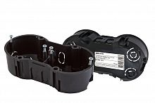 Установочная коробка СП 2-х местная, 141х70х45мм, саморезы, IP20, инд. штрихкод, TDM (1/100) (SQ1402-1917)