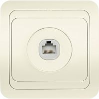 Розетка SMARTBUY скрытая установка, 1-местная компьютерная RJ-45 бежевая "Марс" (SBE-02i-S1-RJ) (1/100)
