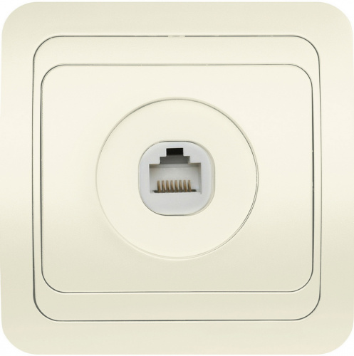 Розетка SMARTBUY скрытая установка, 1-местная компьютерная RJ-45 бежевая "Марс" (SBE-02i-S1-RJ) (1/100)