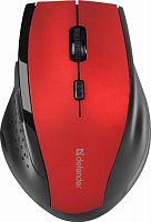 Беспроводная мышь DEFENDER Accura MM-365, 6 кнопок, 800-1600 dpi, USB, красный (1/40) (52367)