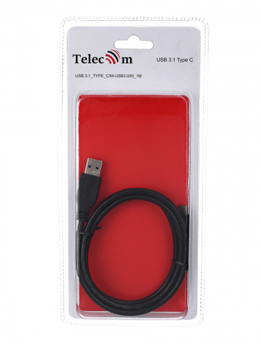 Кабель-адаптер USB 3.1 Type-Cm --> USB 3.0 Am, 1метр  Telecom <TC401B> (1/100) фото 3