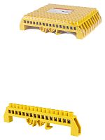 Шина "PE" "земля" в желтом изоляторе на DIN-рейку 8x12мм 16 групп TDM (1/10/120) (SQ0801-0219)