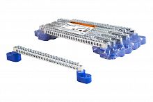 Шина "N" нулевая 6х9мм на двух угл. изоляторах 24 групп никелированная TDM (1/10/200) (SQ0801-0316)